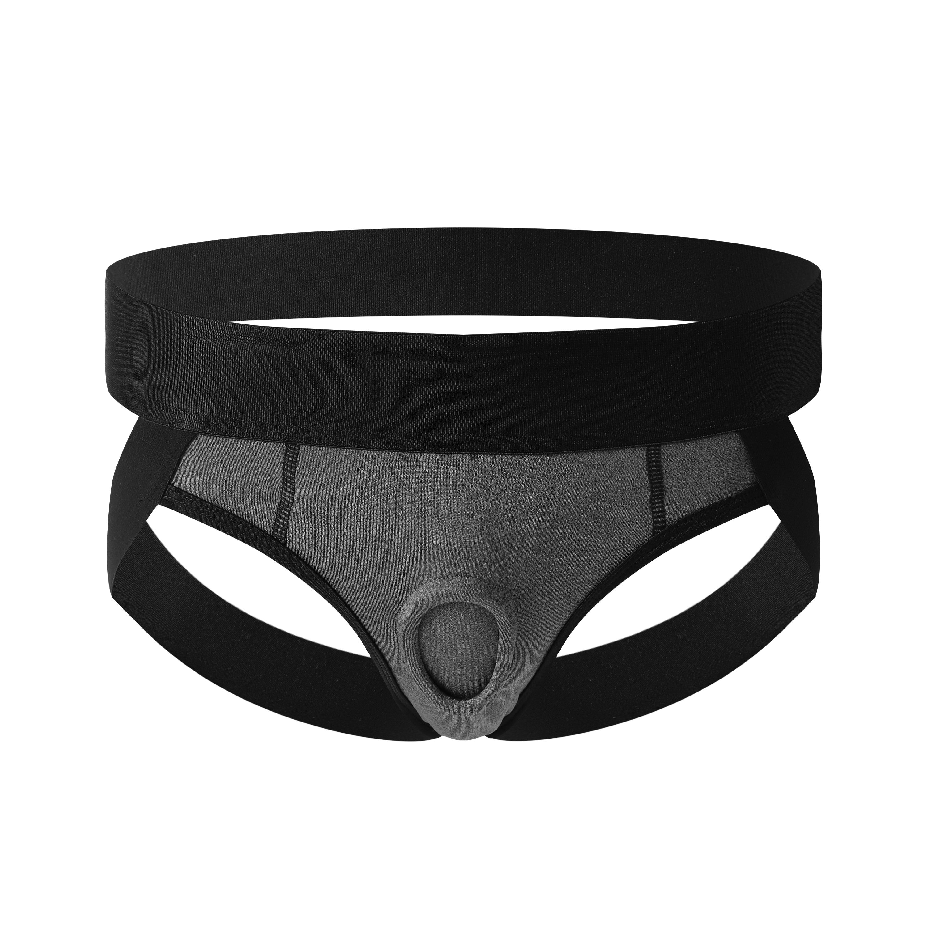 Playful Cakes Sexy Brief with Circle Diameter 4.5cm Hollow Out Underwear Stretchy Thong Unisex