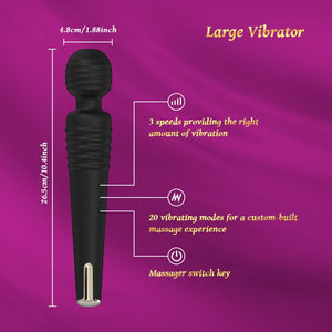 Dream Rechargeable Mini Massage Wand Vibrator - Playful Cakes