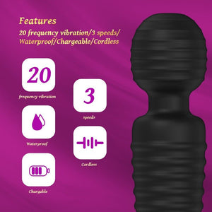 Dream Rechargeable Mini Massage Wand Vibrator - Playful Cakes