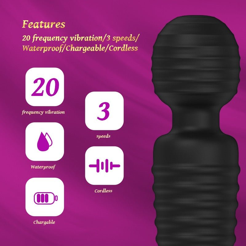 Dream Rechargeable Mini Massage Wand Vibrator - Playful Cakes