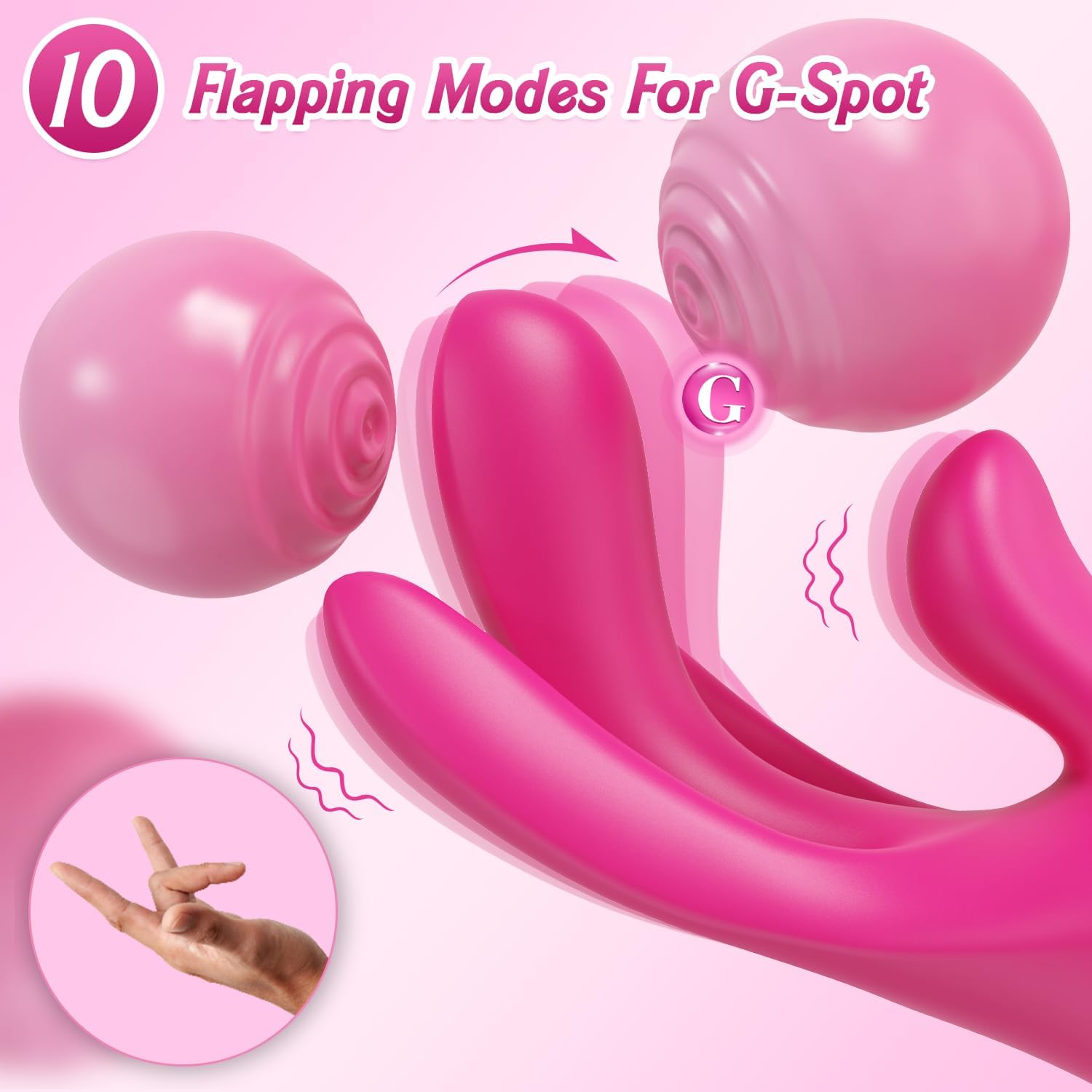 Playful Cakes Finger Vibrator with 10 Flapping Patterns for Women - Playful Cakes